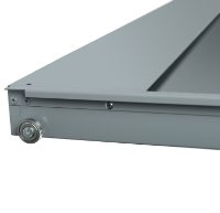 Rear channel on drawer to prevent damage to contents