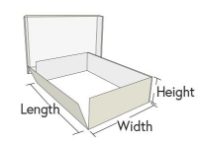 Drop front box dimensions