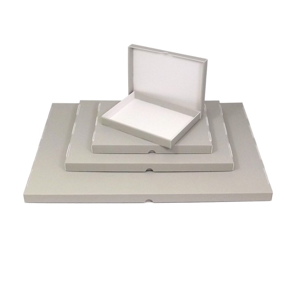 Artwork storage boxes in A5, A4, A3 and A2 sizes providing a safe,  acid-free enclosure for photographs and works of art on paper. -  Preservation Equipment Ltd