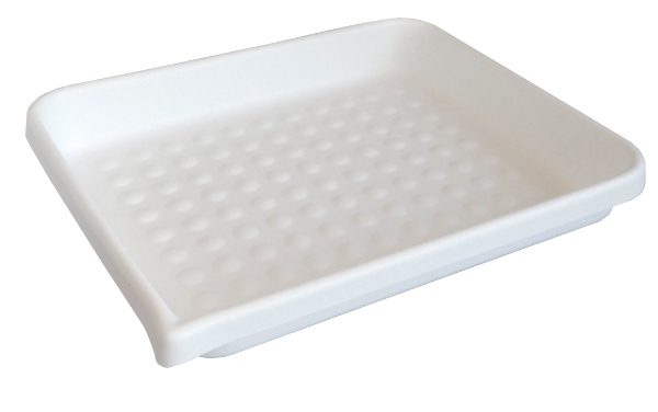 Dimpled cleaning tray