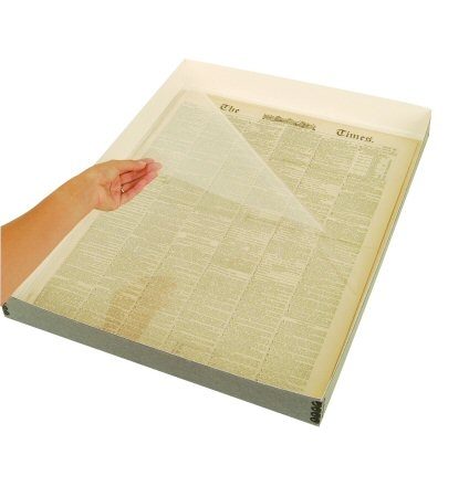 Archival acid free clear Newspaper Storage Pockets for protecting a range  of sizes - Preservation Equipment Ltd