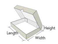 Clamshell box dimensions