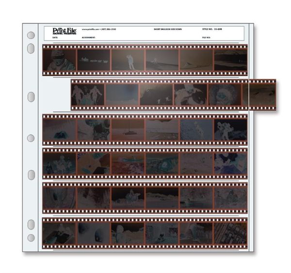 Holds six 35mm strips of 6 frames, 36 frames total