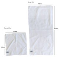 Standard and large towel sizes