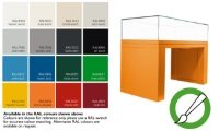 Available RAL colours for display case