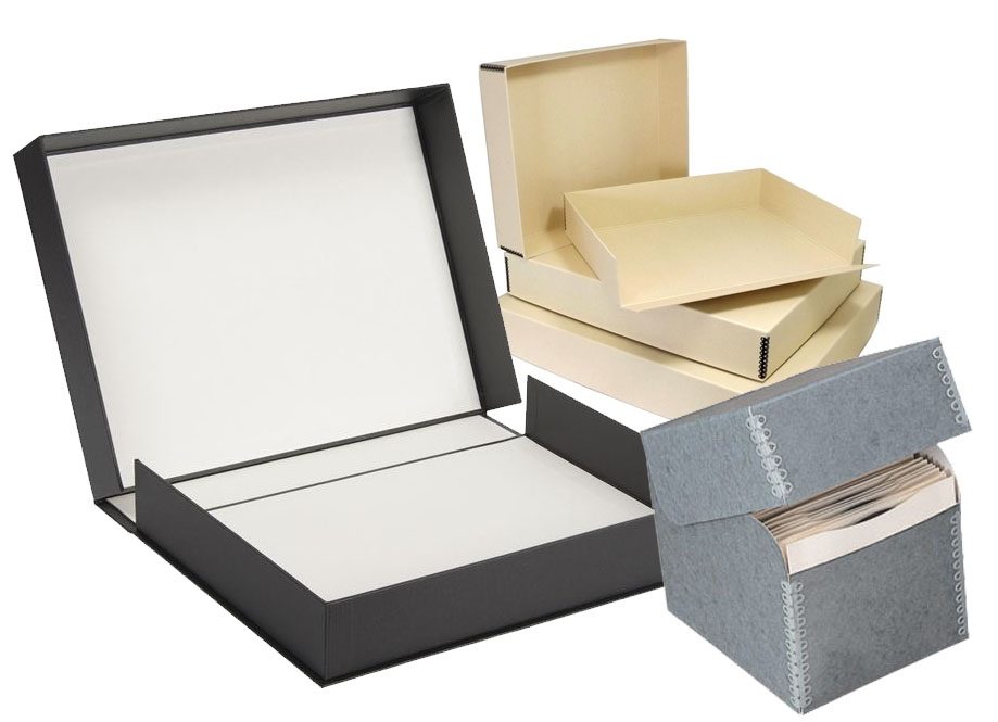 Drop Front Paper Storage Boxes —