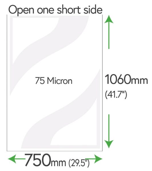 1060mm x 750mm Clear Pockets 100 Micron (Movie Poster Size)