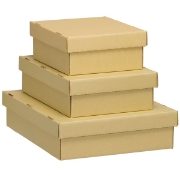 Flat Storage Boxes (Tan)