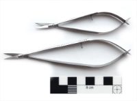 Castroviejo Scissors with scale card