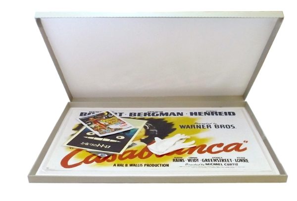 High quality archival acid free movie poster storage boxes for