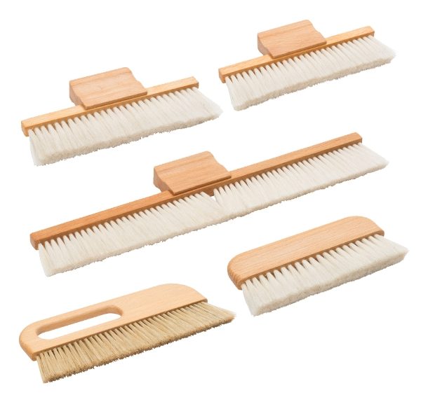Wide handle conservation brushes
