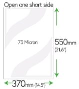 550mm x 370mm Clear Pockets (Newspaper) 75 Micron