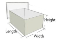 Textile box dimensions