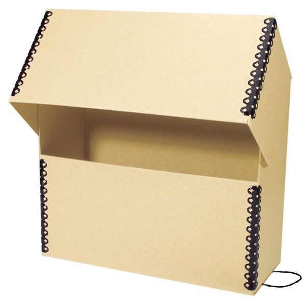 Acid free document filing storage boxes, strong, metal edge and