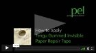 How to repair a tear in paper using Tengu gummed Japanese Tissue