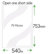 753 x 540mm透明口袋75微米尺寸（B2日本电影海报尺寸）