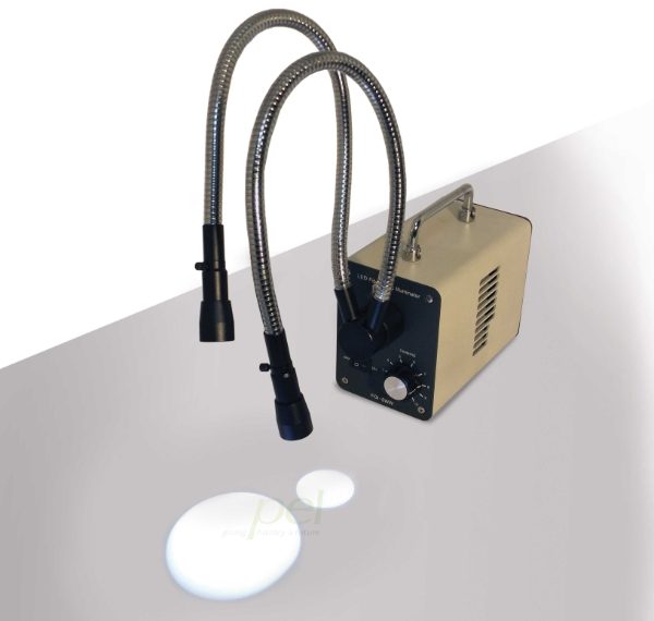 Fibre optic illuminator for microscope or detailed work